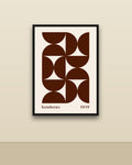 Bauhaus 4 en una pared clara con marco negro (imagen ilustrativa)