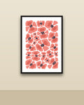 Matisse, Flores en una pared clara con marco negro (imagen ilustrativa)