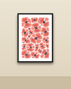 Matisse, Flores en una pared clara con marco negro (imagen ilustrativa)