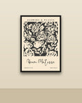 Matisse, Flowers and Plants en una pared clara con marco negro (imagen ilustrativa)