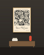 Matisse, Flowers and Plants en una pared oscura con marco de kiri claro (imagen ilustrativa)