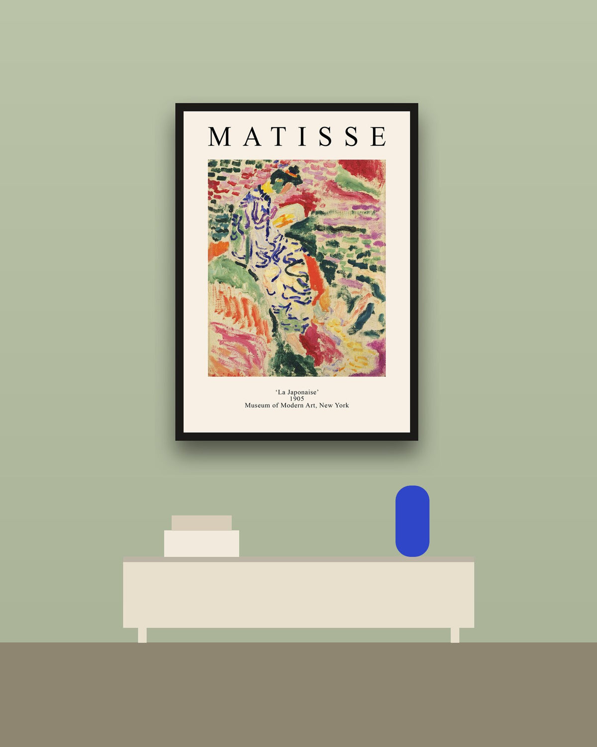 Matisse, La japonesa en una pared verde con marco negro (imagen ilustrativa)