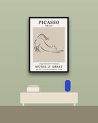 Picasso, El gato en una pared verde con marco negro (imagen ilustrativa)