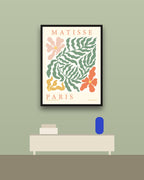 Matisse París en una pared verde con marco negro (imagen ilustrativa)