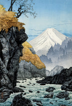 Fuji y el río, cuadro de Persa