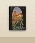 Palermo en una pared clara con marco negro (imagen ilustrativa)