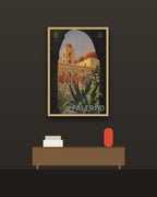 Palermo en una pared oscura con marco de kiri claro (imagen ilustrativa)