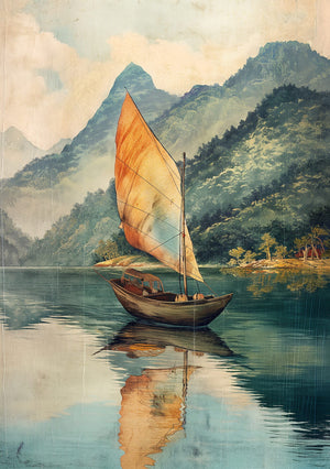 Velero en el lago