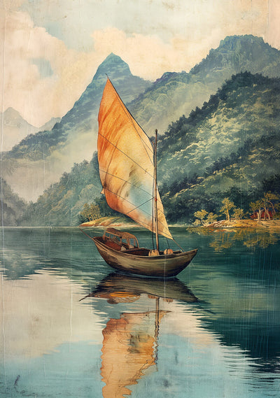 Velero en el lago