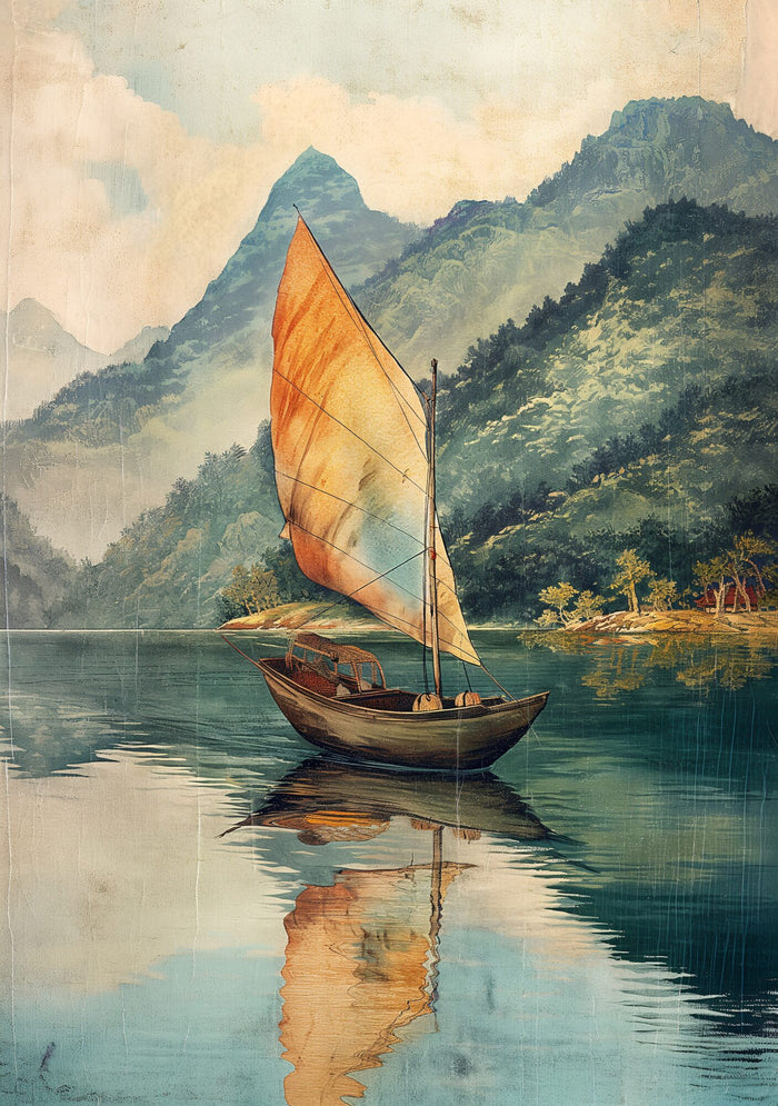 Velero en el lago