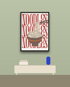 Noodles en una pared verde con marco negro (imagen ilustrativa)