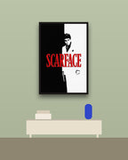 Scarface en una pared verde con marco negro (imagen ilustrativa)