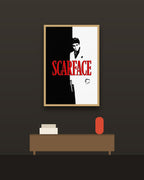 Scarface en una pared oscura con marco de kiri claro (imagen ilustrativa)