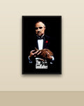 The Godfather en una pared clara con marco negro (imagen ilustrativa)