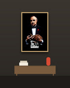 The Godfather en una pared oscura con marco de kiri claro (imagen ilustrativa)