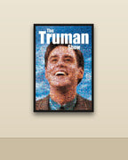 The Truman Show en una pared clara con marco negro (imagen ilustrativa)