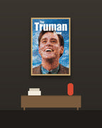 The Truman Show en una pared oscura con marco de kiri claro (imagen ilustrativa)