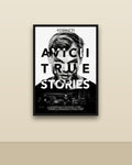 Avicii True Stories en una pared clara con marco negro (imagen ilustrativa)