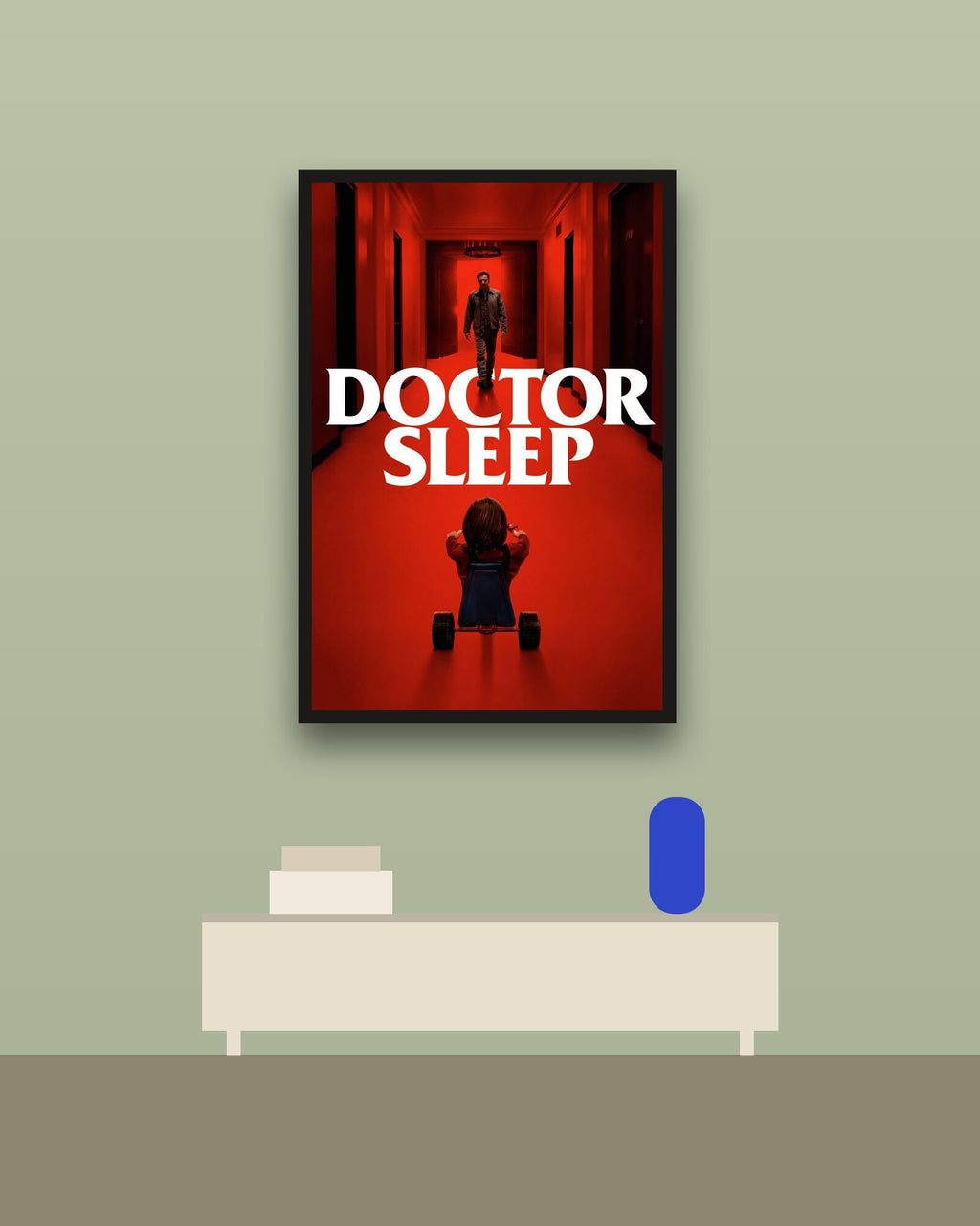 Doctor Sleep en una pared verde con marco negro (imagen ilustrativa)