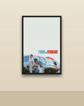 Ford v Ferrari en una pared clara con marco negro (imagen ilustrativa)