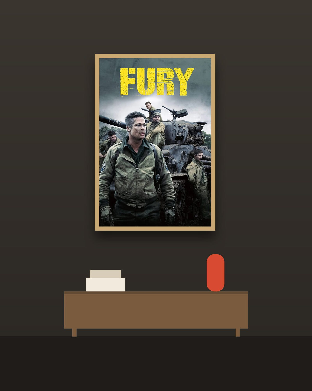 Fury en una pared oscura con marco de kiri claro (imagen ilustrativa)