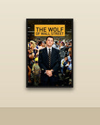 The Wolf of Wall Street en una pared clara con marco negro (imagen ilustrativa)