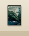 Downfall The Case Against Boeing en una pared clara con marco negro (imagen ilustrativa)