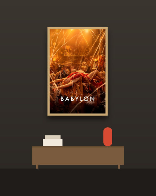 Babylon en una pared oscura con marco de kiri claro (imagen ilustrativa)